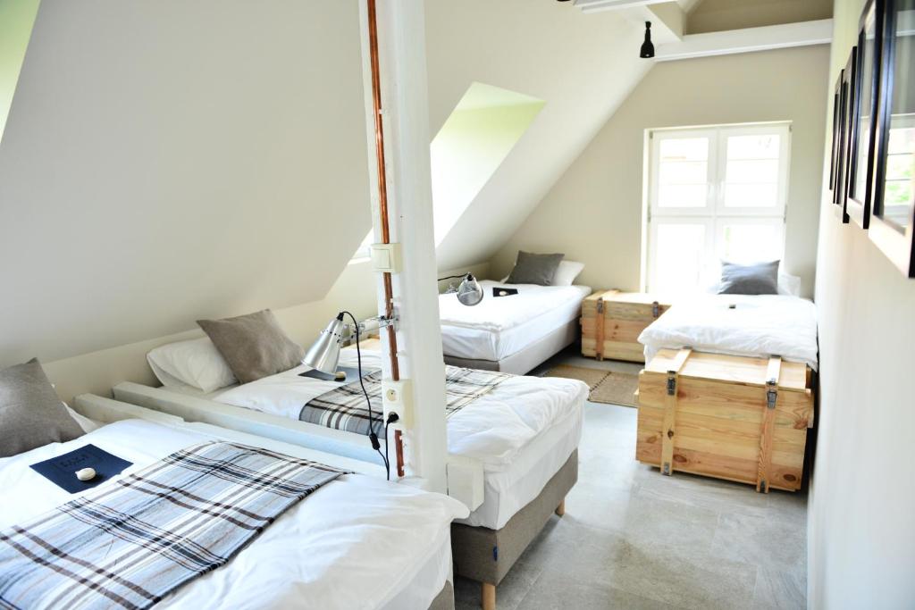 Номер (Односпальная кровать в общем номере для мужчин и женщин) хостела Five Point Hostel, Гданьск