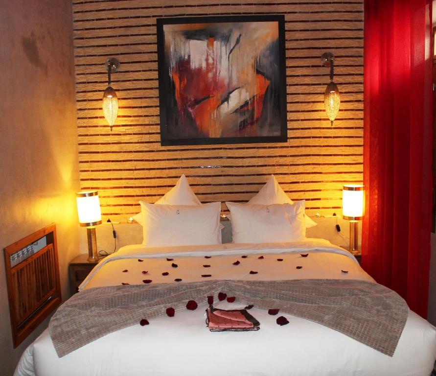 Двухместный (Двухместный номер Делюкс с 1 кроватью или 2 отдельными кроватями) отеля Riad Kalaa 2, Рабат