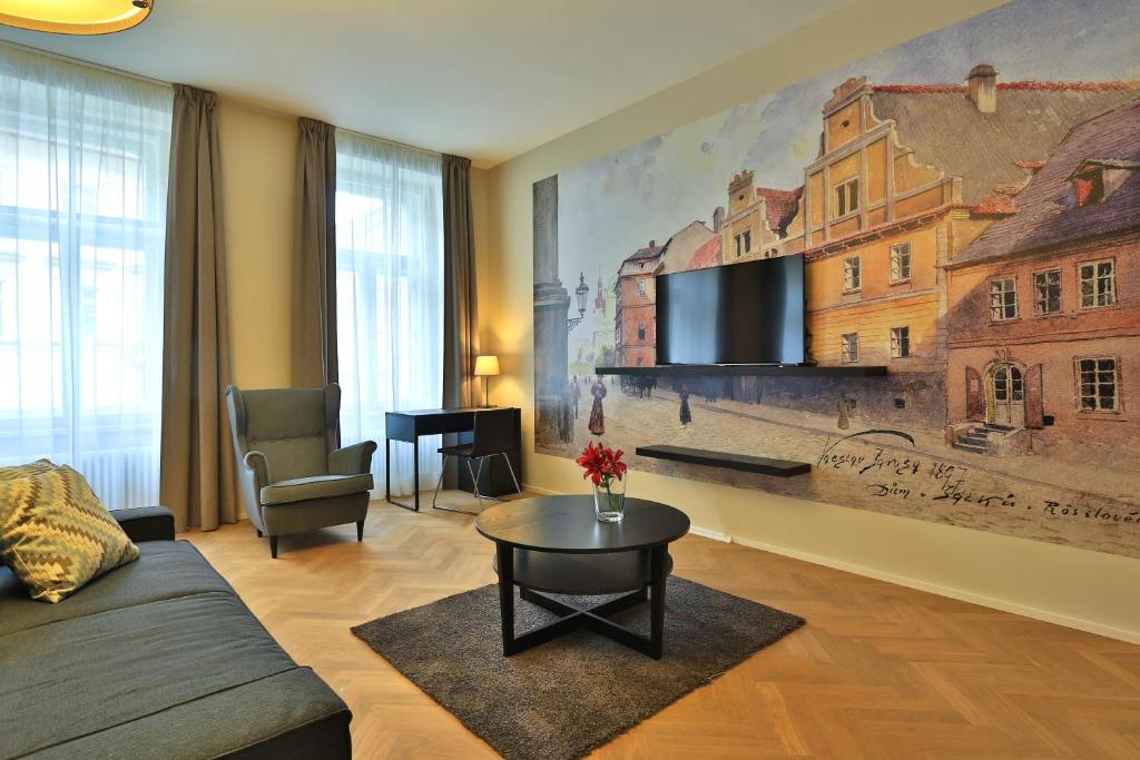 Семейный (Семейный люкс с 2 спальнями) апарт-отеля James, Прага