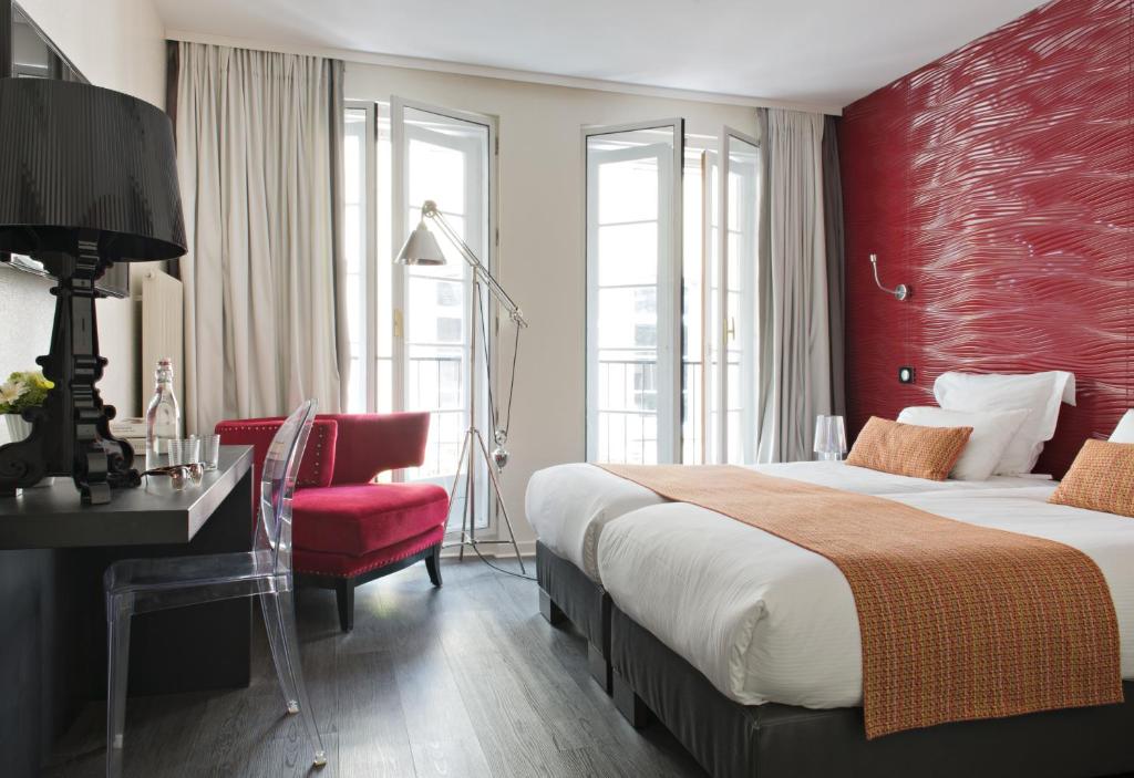 Двухместный (Двухместный номер Делюкс с 2 отдельными кроватями) отеля Hotel Rohan, Страсбург