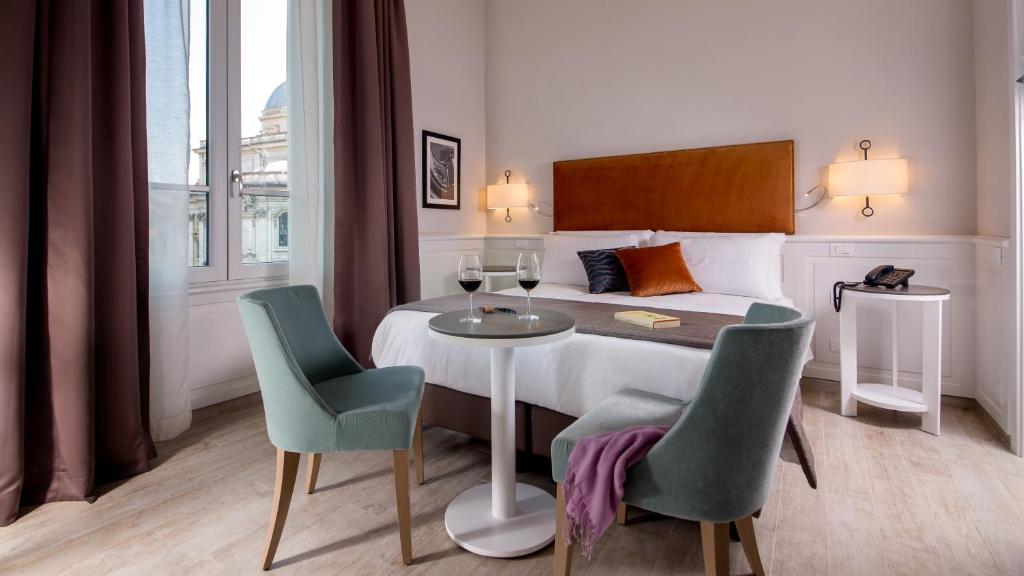 Двухместный (Двухместный номер с 1 кроватью или 2 отдельными кроватями, вид на город) отеля Princeps Boutique Hotel, Рим