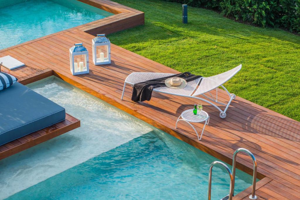 Двухместный (Номер Делюкс с собственным бассейном) курортного отеля Avaton Luxury Villas Resort, Уранополис