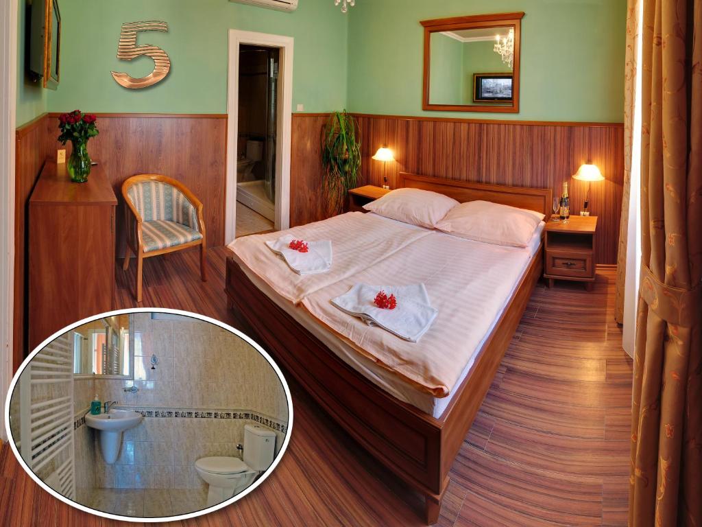 Двухместный (Двухместный номер с 1 кроватью или 2 отдельными кроватями и базовыми удобствами) отеля Hotel Bow Garden, Комарно