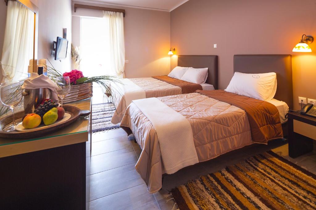 Двухместный (Двухместный номер с 1 кроватью или 2 отдельными кроватями и видом на море) отеля Kyparissia Beach Hotel, Кипарисия