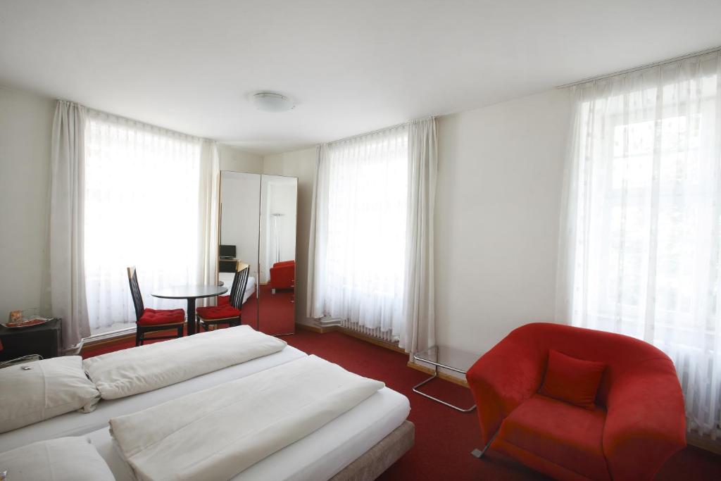 Двухместный (Двухместный номер с 1 кроватью или 2 отдельными кроватями) отеля Hotel zum Spalenbrunnen, Базель