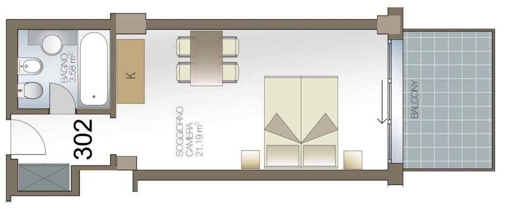 Апартаменты (Номер-студио (для 1 взрослого)), Regal Residence