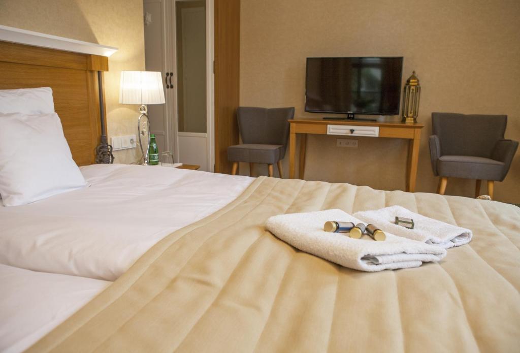 Двухместный (Двухместный номер «Комфорт» с 1 кроватью или 2 отдельными кроватями) апарт-отеля Hotel Alhambra, Лёндек-Здруй