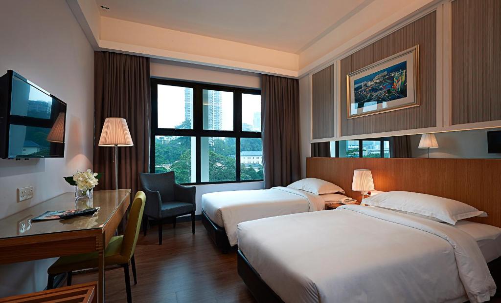 Двухместный (Улучшенный двухместный номер с 2 отдельными кроватями) отеля Hotel Transit Kuala Lumpur, Куала-Лумпур