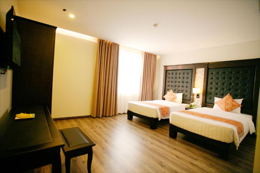 Двухместный (Двухместный номер Делюкс с 2 отдельными кроватями) отеля Ha Long Park Hotel, Халонг