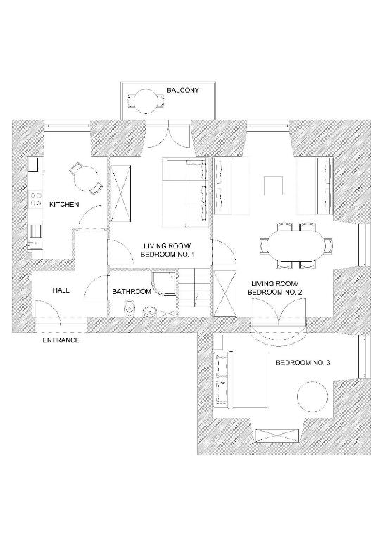 Апартаменты (Апартаменты с 1 спальней и балконом — 2 этаж), Apartments Roman