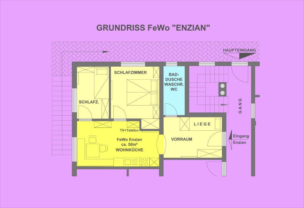 Апартаменты (Апартаменты Enzian (для 3 взрослых)) апартамента Appartementhaus Lechner, Йерценс