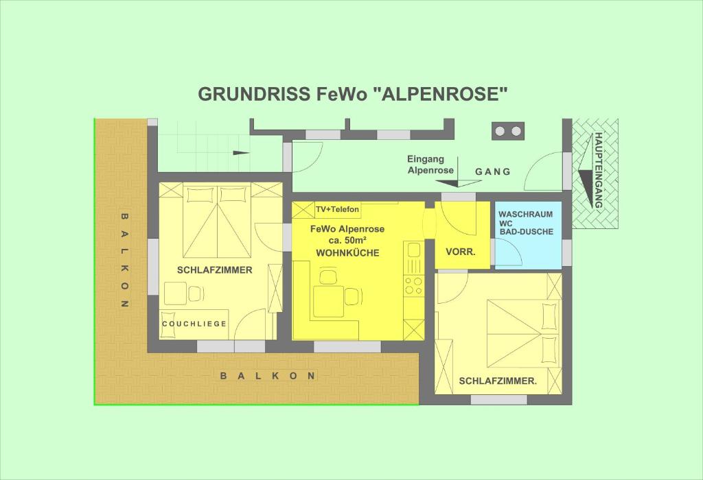 Апартаменты (Апартаменты Alpenrose с балконом (для 4 взрослых)) апартамента Appartementhaus Lechner, Йерценс