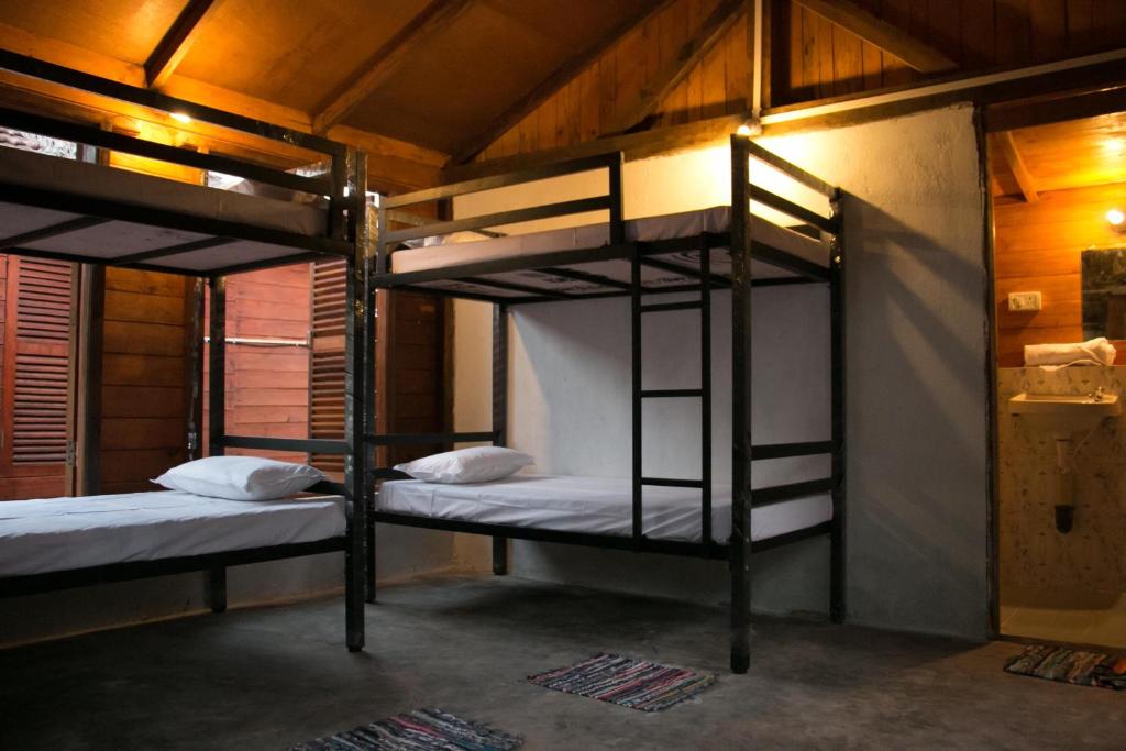 Двухместный (Кровать в общем 6-местном номере для мужчин и женщин) хостела Wonderland Hostel, Анжуна