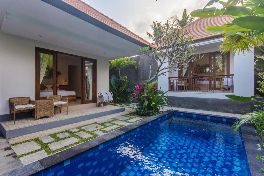 Двухместный (Номер с кроватью размера «queen-size» и видом на бассейн), La-Meli Villas Ubud