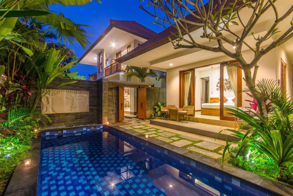 Двухместный (Номер с кроватью размера «queen-size» и видом на бассейн), La-Meli Villas Ubud