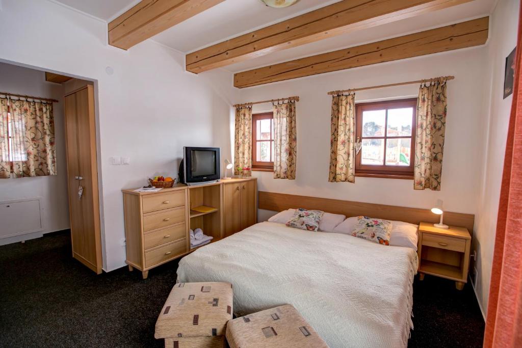 Двухместный (Двухместный номер с 1 кроватью или 2 отдельными кроватями, террасой и кухней) отеля Hotel Koliba Greta, Липтовски-Микулаш