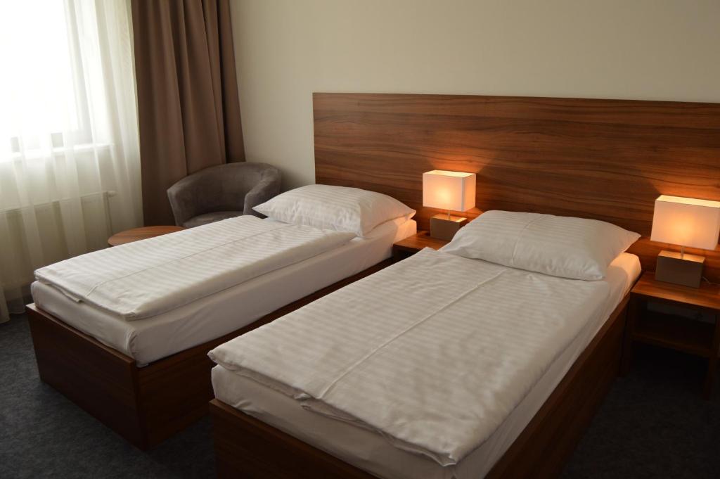 Двухместный (Стандартный двухместный номер с 2 отдельными кроватями) отеля Hotel Saffron, Братислава