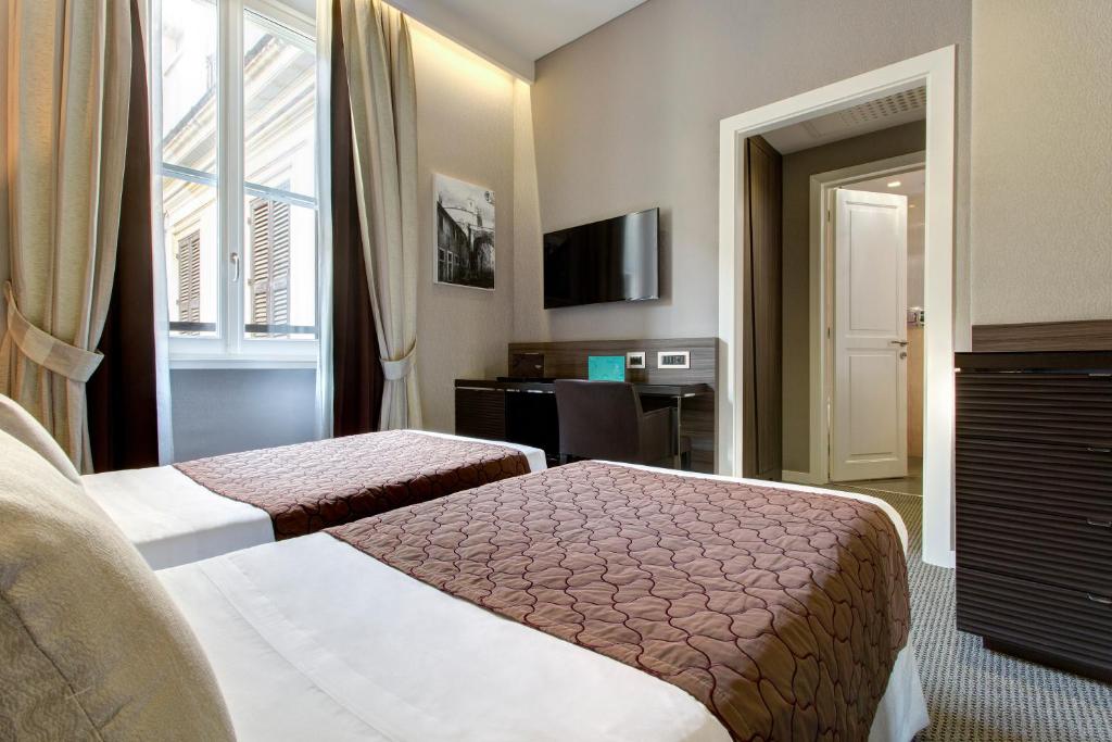 Двухместный (Двухместный номер «Комфорт» с 2 отдельными кроватями) отеля Hotel Artemide, Рим