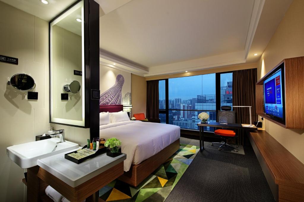 Двухместный (Двухместный номер «Комфорт» с 1 кроватью) отеля Hampton by Hilton Guangzhou Zhujiang New Town, Гуанчжоу