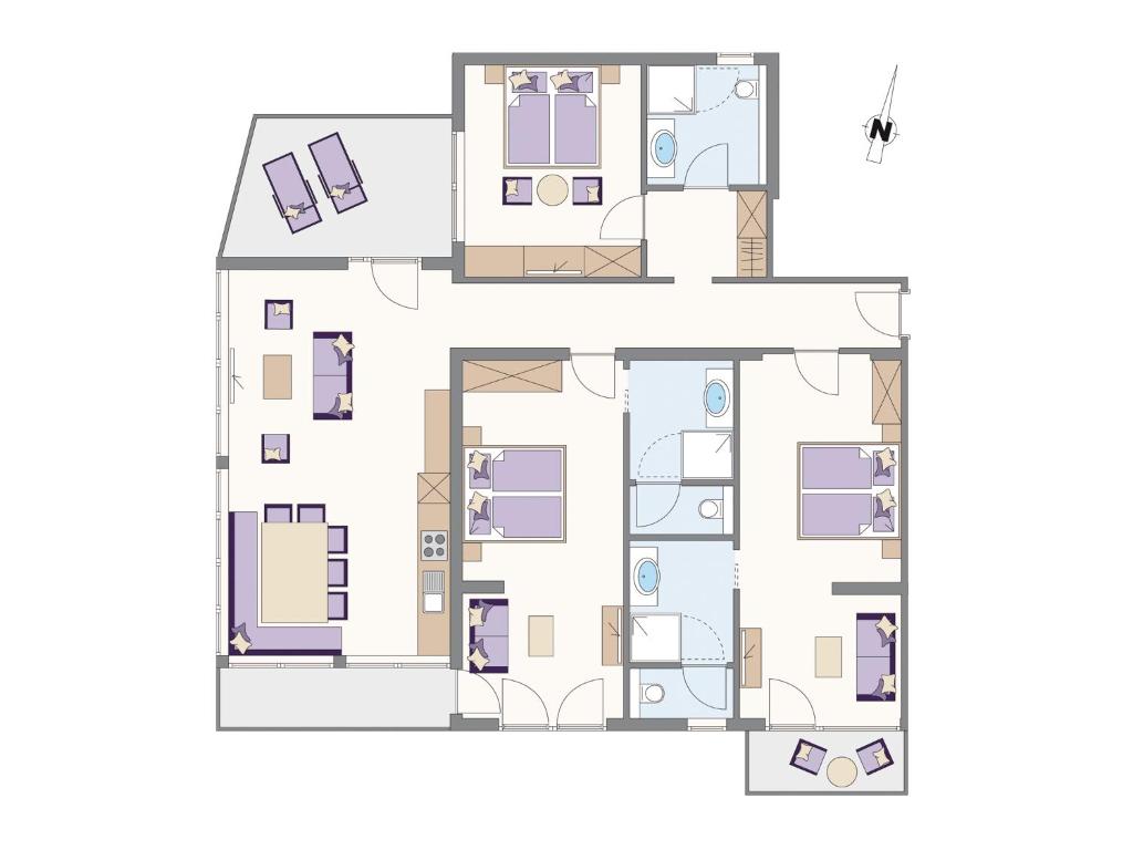 Апартаменты (Апартаменты с 3 спальнями - 7) апартамента Tschuggmall Appartements, Фис
