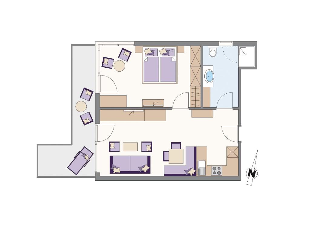 Апартаменты (Апартаменты с 1 спальней — 6) апартамента Tschuggmall Appartements, Фис