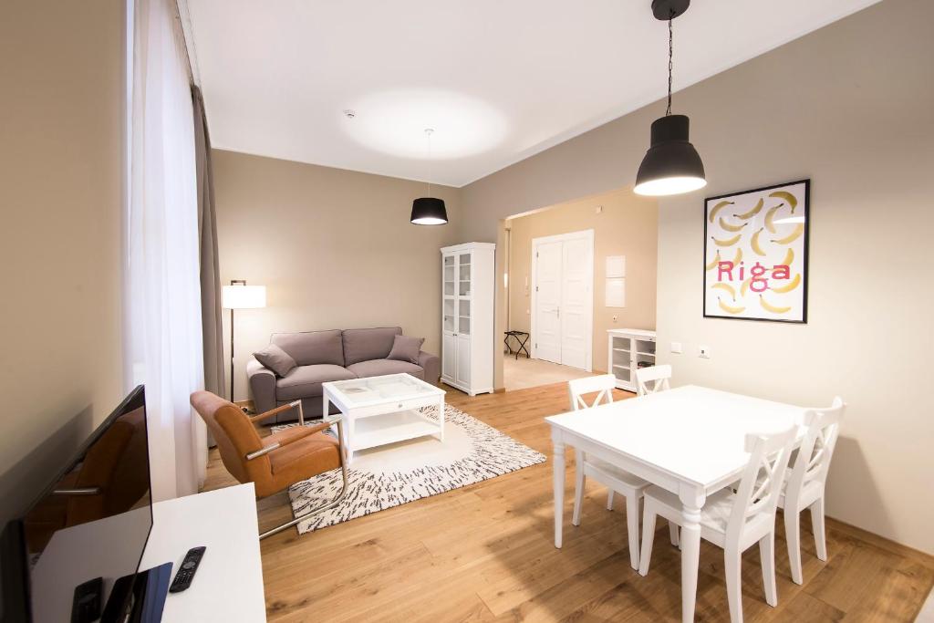 Апартаменты (Апартаменты с 1 спальней и ванной), Riga Lux Apartments - Skolas