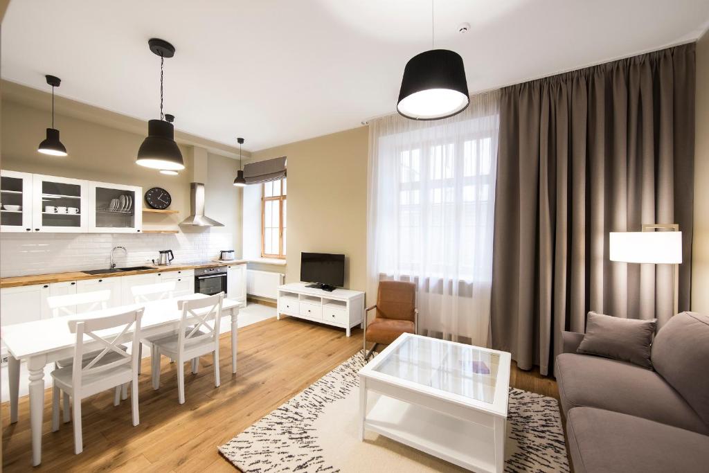 Апартаменты (Апартаменты с 1 спальней и ванной), Riga Lux Apartments - Skolas