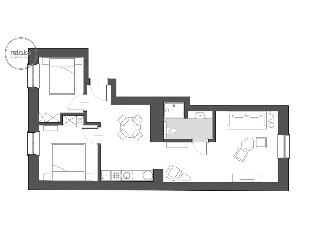 Апартаменты (Апартаменты «Премьер» с 2 спальнями), Relaks Apartamenty