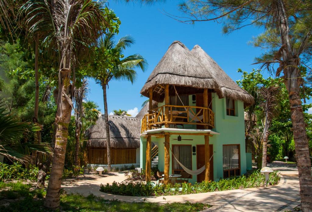 Двухместный (Двухместный номер Palapa с 1 кроватью, вид в сад), Mahekal Beach Resort