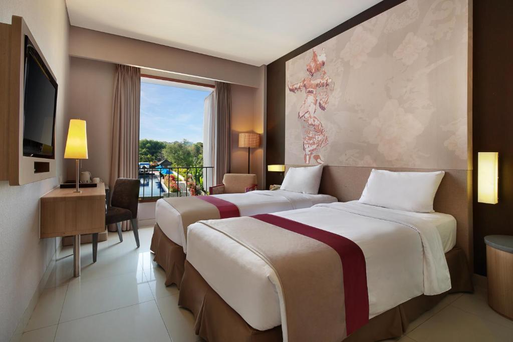 Двухместный (Улучшенный двухместный номер с 2 отдельными кроватями и видом на бассейн) отеля Mercure Bali Nusa Dua, Нуса Дуа
