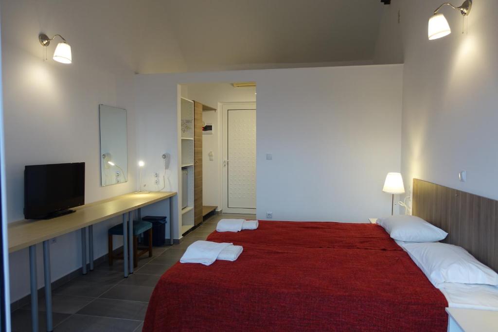 Двухместный (Двухместный номер с 1 кроватью или 2 отдельными кроватями, балконом и видом на море) отеля Hotel Rene, Скиатос