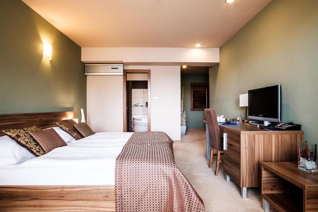 Двухместный (Двухместный номер «Комфорт» с 1 кроватью или 2 отдельными кроватями и приветственным напитком) отеля Hotel Comfort, Нитра