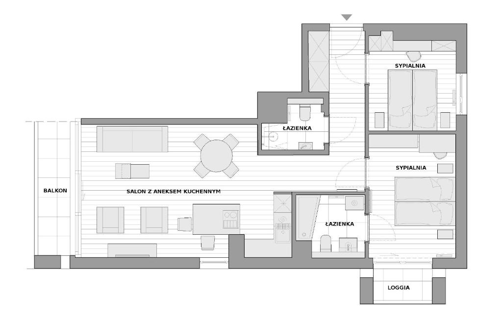 Апартаменты (Апартаменты Делюкс с 2 спальнями на третьем этаже), Lapwing Residence Sopot