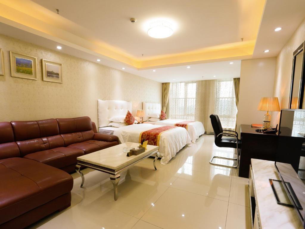 Двухместный (Представительский двухместный номер с 2 отдельными кроватями) апартамента Guangzhou Pengman Apartment Zhengjia Huanshi Branch, Гуанчжоу