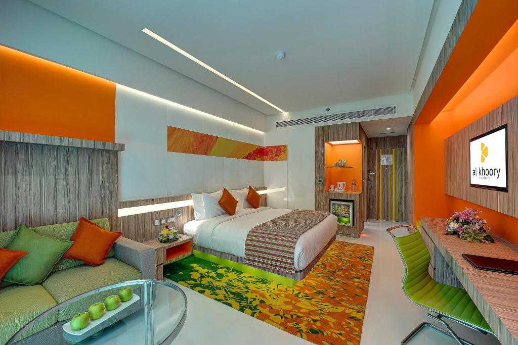 Двухместный (Двухместный номер Делюкс с 1 кроватью или 2 отдельными кроватями) отеля Al Khoory Atrium, Дубай