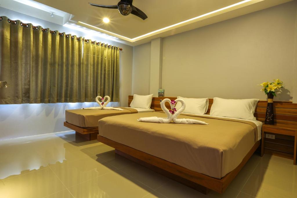 Двухместный (Стандартный двухместный номер с 2 отдельными кроватями и кондиционером) отеля Living Chilled Koh Tao, Ко Тао