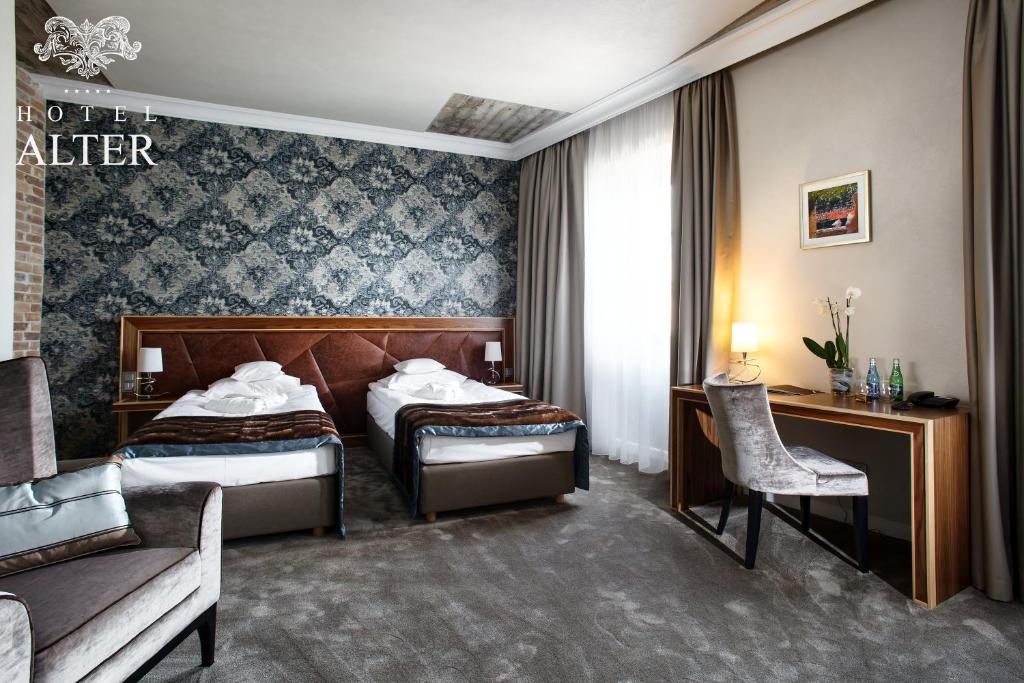 Двухместный (Двухместный номер Делюкс с 1 кроватью или 2 отдельными кроватями) отеля Hotel Alter, Люблин