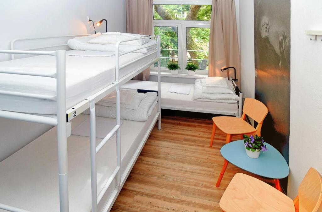 Трехместный (Кровать в общем номере с 3 кроватями.) хостела Warsaw Hostel Centrum, Варшава