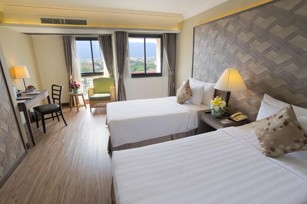Двухместный (Двухместный номер Делюкс «Премьер» с 1 кроватью или 2 отдельными кроватями) отеля Amora Thapae Hotel Chiang Mai, Чиангмай