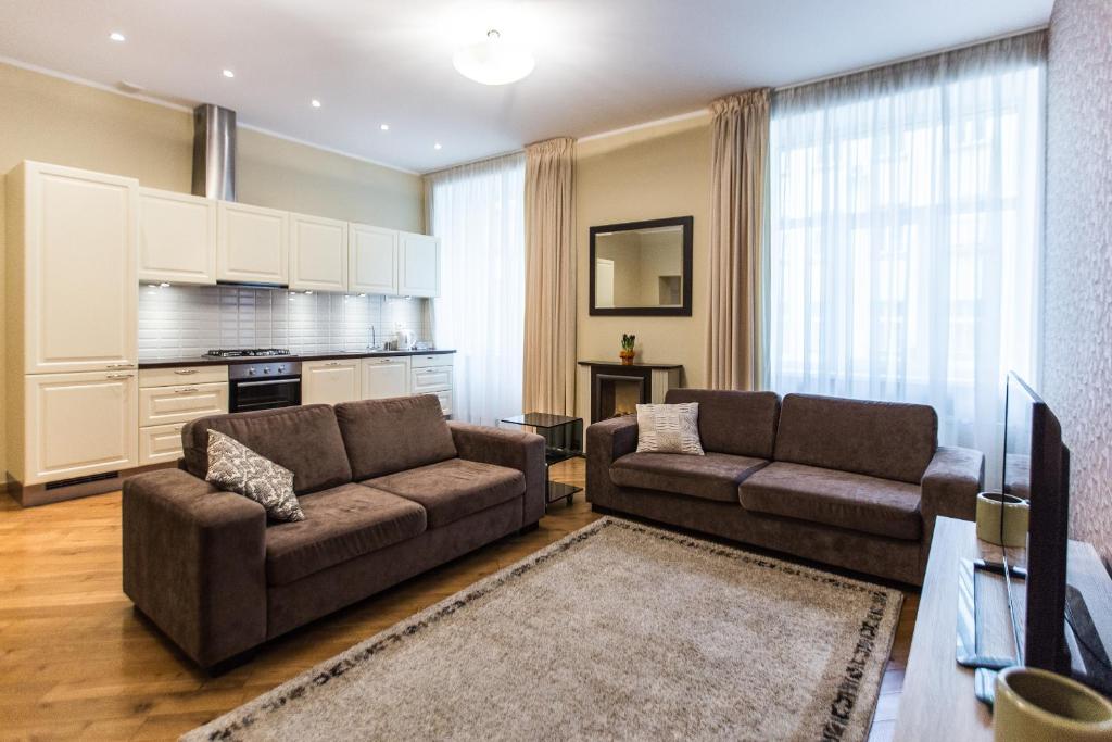 Апартаменты (Апартаменты с 2 спальнями и балконом), Riga Lux Apartments - Ernesta