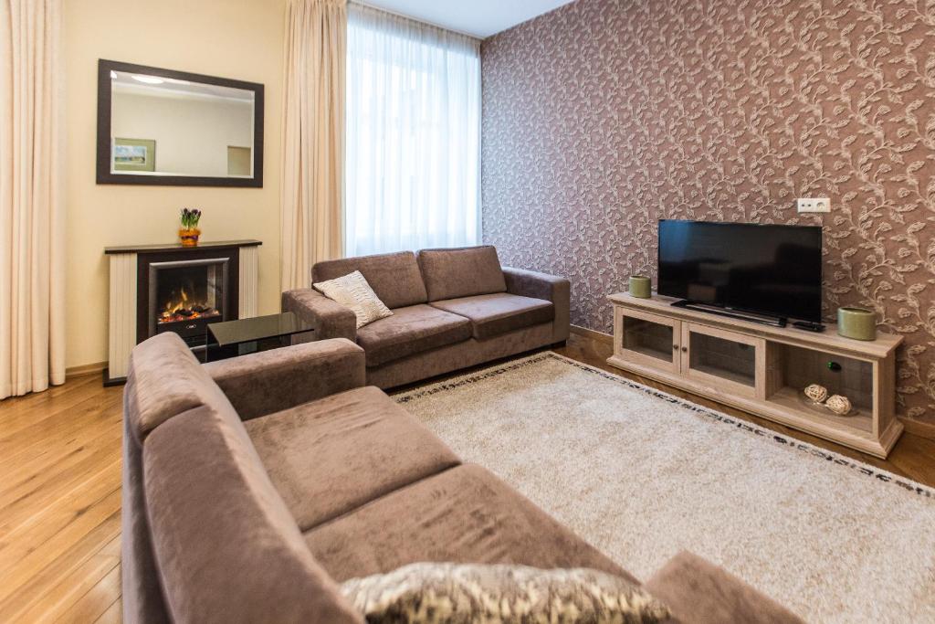 Апартаменты (Апартаменты с 2 спальнями и балконом), Riga Lux Apartments - Ernesta