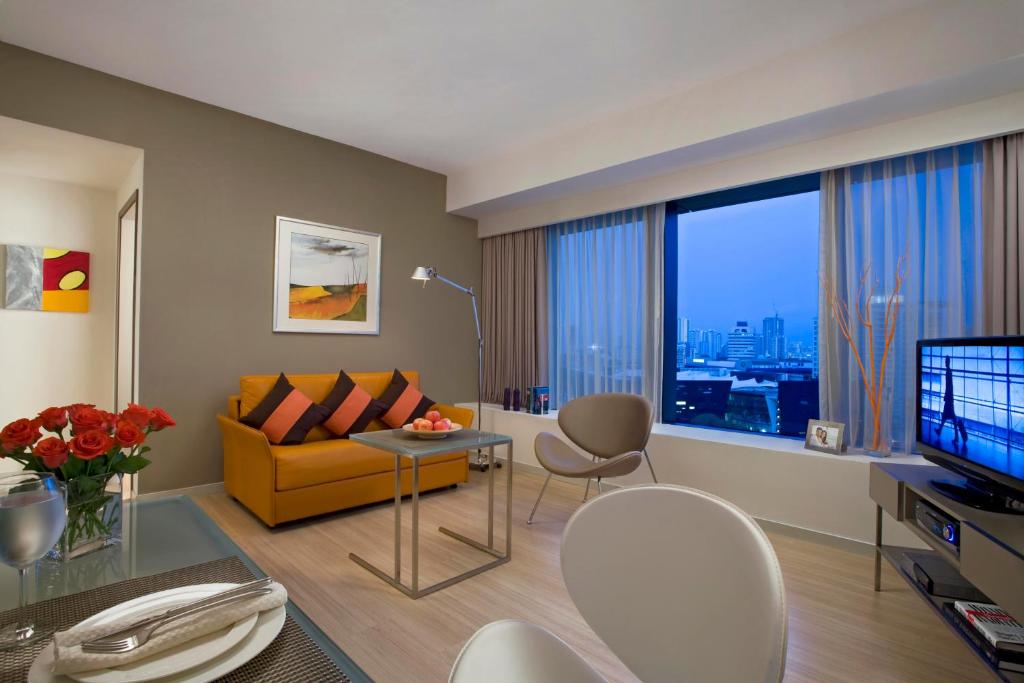 Апартаменты (Представительские апартаменты с 1 спальней) апарт-отеля Citadines Mount Sophia Singapore, Сингапур (город)