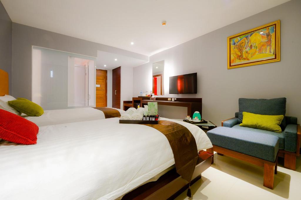 Двухместный (Улучшенный двухместный номер с 1 кроватью) отеля Nice Residence Hotel Huahin, Хуахин