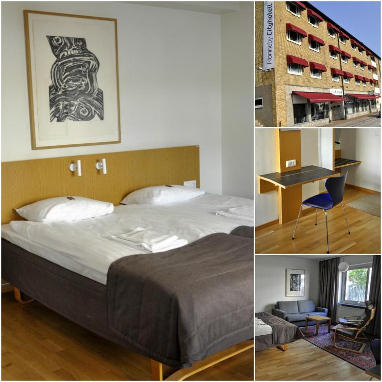 Двухместный (Двухместный номер с 1 кроватью или 2 отдельными кроватями, общая ванная комната) отеля Ronneby Cityhotell, Сален