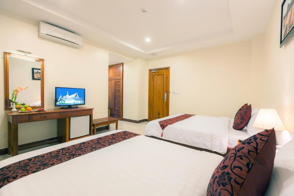 Двухместный (Двухместный номер Делюкс с 1 кроватью или 2 отдельными кроватями) отеля Kirirom Crystal Hotel, Пномпень