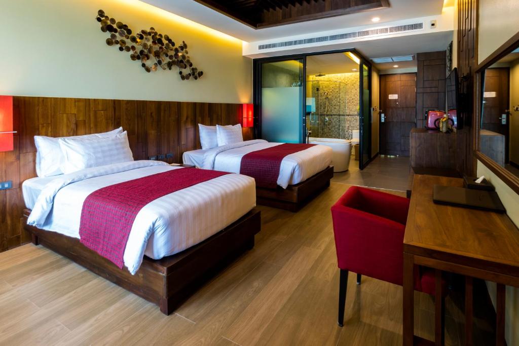 Двухместный (Двухместный номер Делюкс с 1 кроватью или 2 отдельными кроватями, вид на горы) курортного отеля Ao Nang Phu Pi Maan Resort & Spa, Краби
