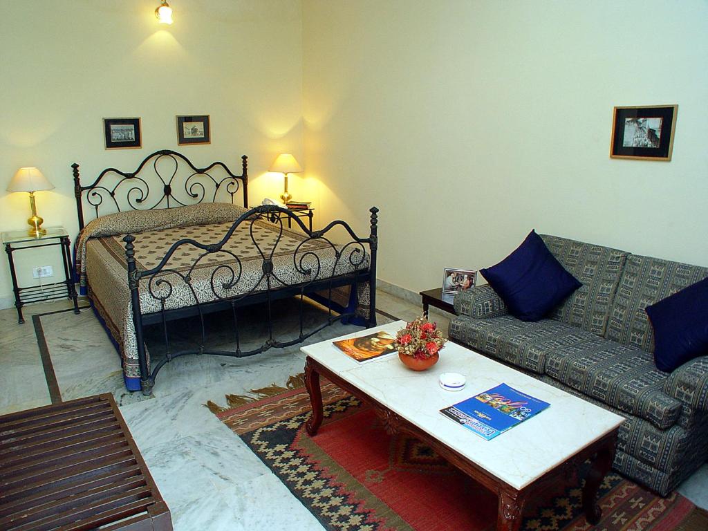 Двухместный (Стандартный двухместный номер с 1 кроватью или 2 отдельными кроватями) отеля Mandawa Haveli, Джайпур