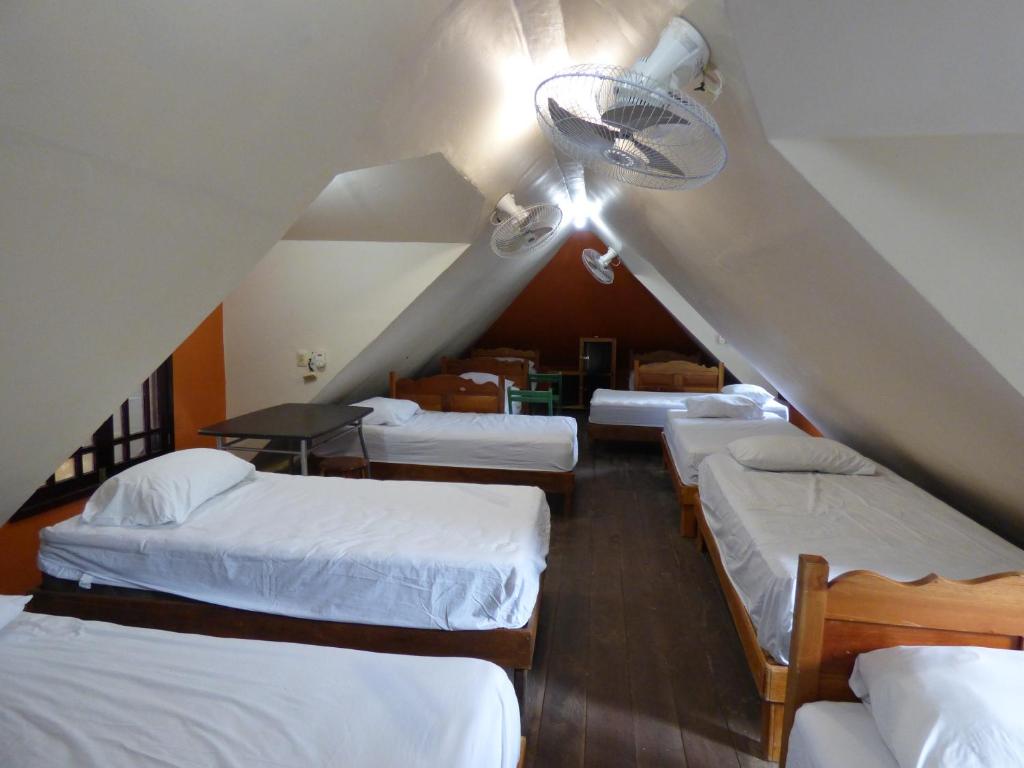 Номер (Односпальная кровать в общем номере для женщин) отеля Cabañas y Hostal Zoh Laguna, Шпухиль