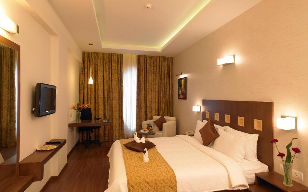 Двухместный (Стандартный двухместный номер с 1 кроватью или 2 отдельными кроватями) отеля Blu Petal - A Business Hotel, Бангалор