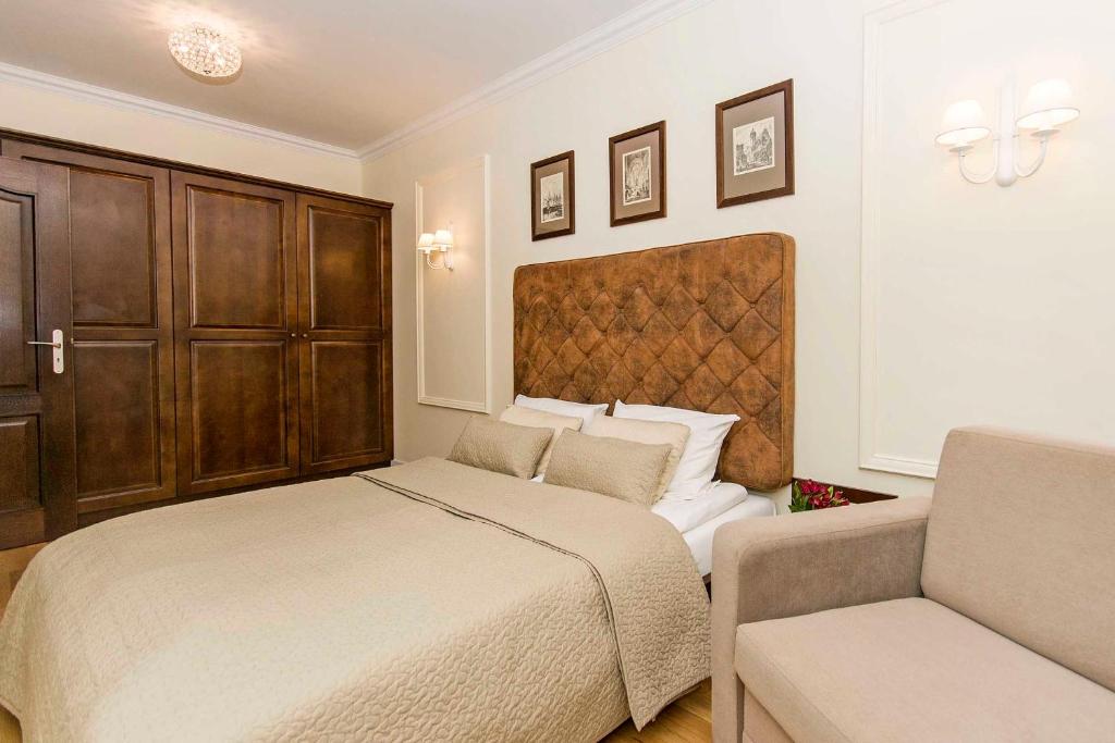 Апартаменты (Апартаменты Делюкс с 1 спальней и террасой), Apartments Szafarnia